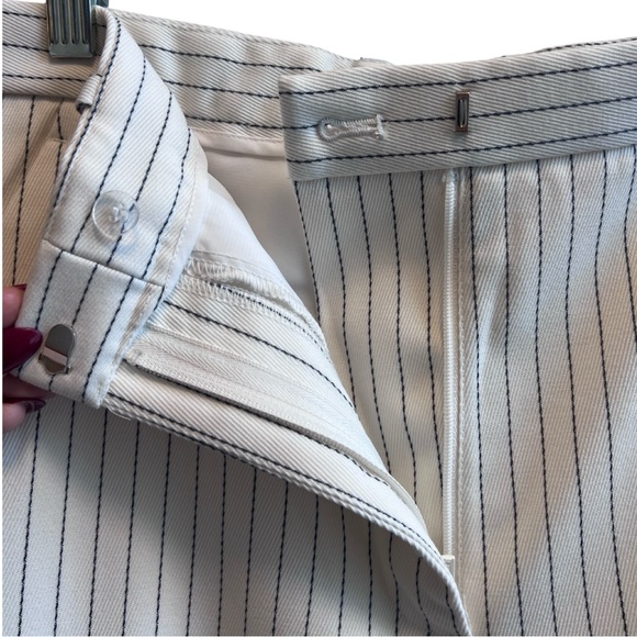 ABERCROMBIE & FITCH Sloane Pinstripe Tailored Wide Leg Pant - Picture 9 of 10